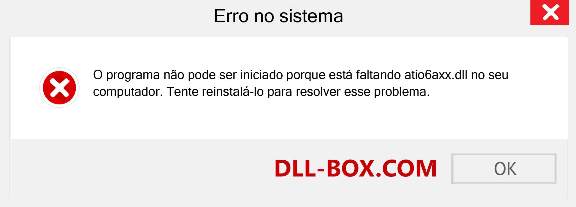 Arquivo atio6axx.dll ausente ?. Download para Windows 7, 8, 10 - Correção de erro ausente atio6axx dll no Windows, fotos, imagens